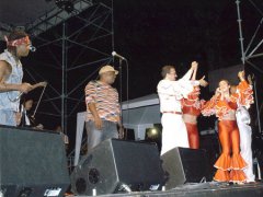 Invité à danser sur scène pendant le concert de Los Van Van, Lyon (France) 2004