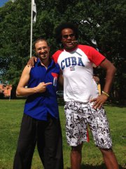 Avec DjNrike, invités au Salsa Summer Camp de Lahmuse, Estonie